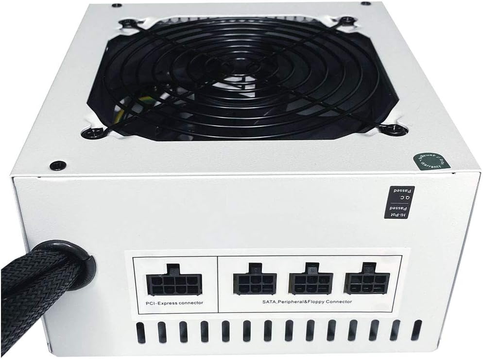 600W ATX Semi-Modular Power Supply with 120mm Black Fan Y441