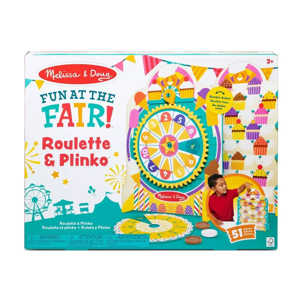 Wooden Double-Sided Roulette & Plinko Games S673784