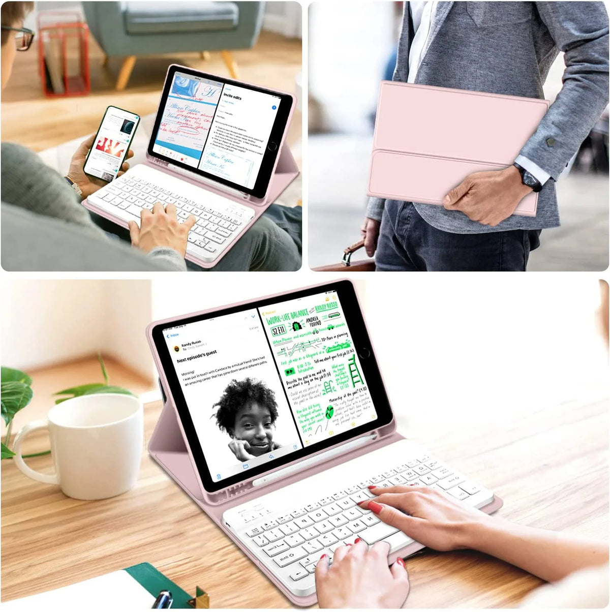 Keyboard Case with Pencil Holder for iPad 9.7 Inch L34301