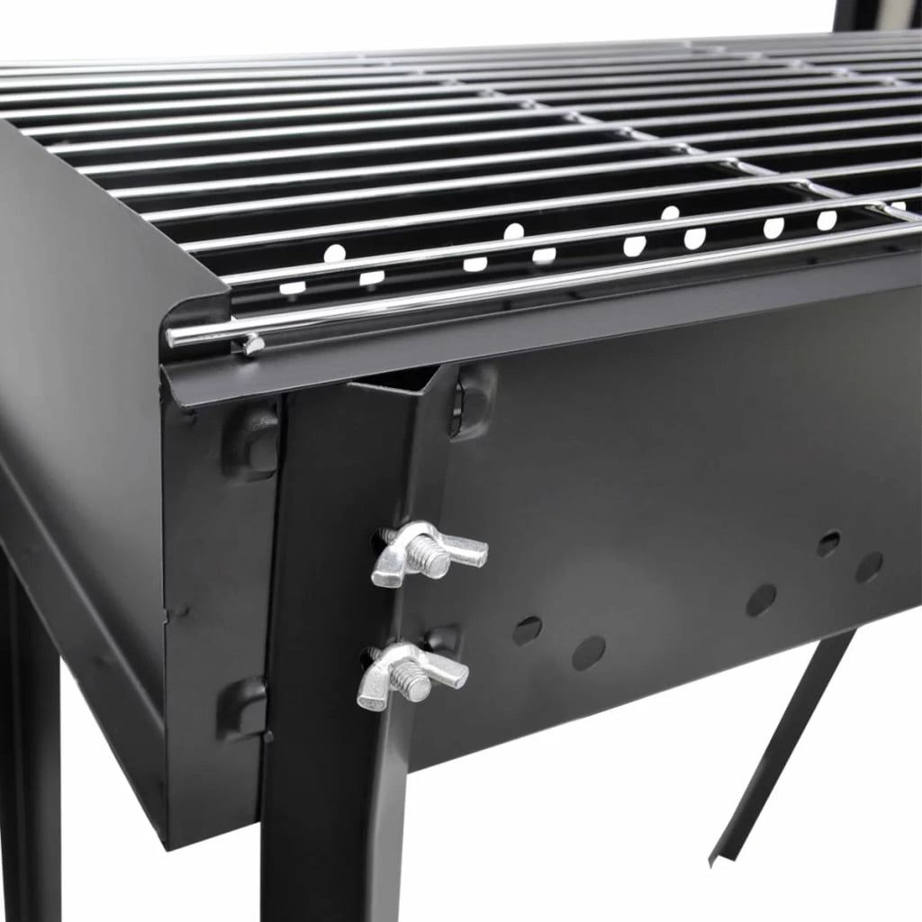 Charcoal BBQ Stand Steel Barbecue Grill Black W774