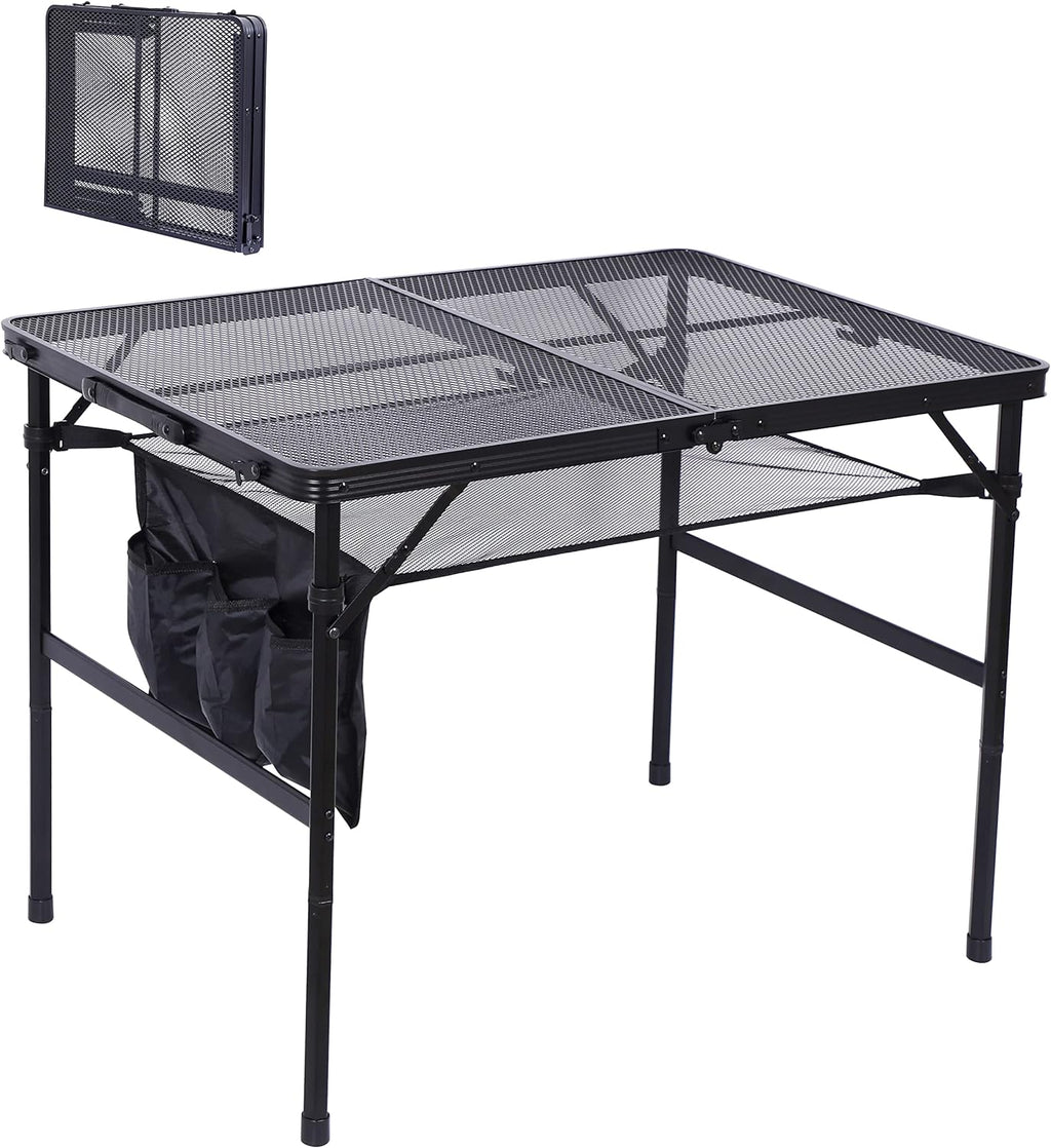 Adjustable Folding Camping Table with Carry Handle B267439