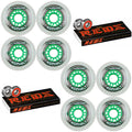 White 80mm 83A Inline Roller Hockey Wheels 8-Pack H151