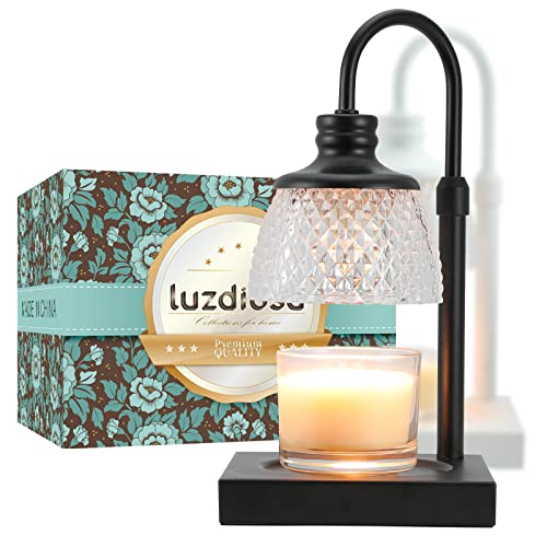Black Electric Candle Warmer Lamp with 2 Bulbs Height Adjustable Dimmer F6732