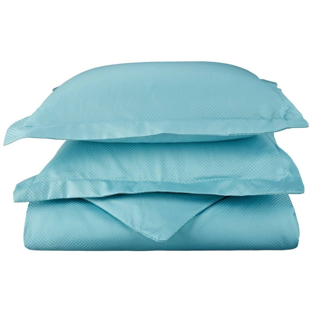 King Teal Cotton Blend Duvet Cover Set S813