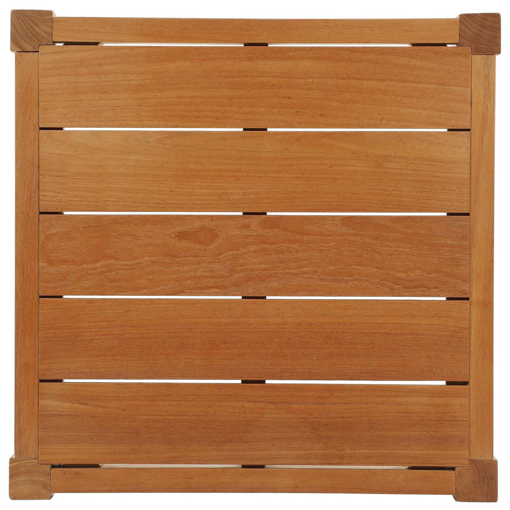 Contemporary Modern Urban Outdoor Patio Side Table, Wood, Natural Y122