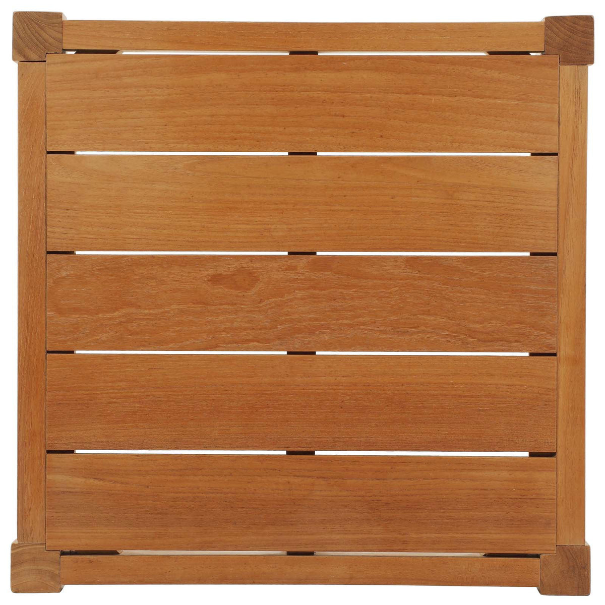 Contemporary Modern Urban Outdoor Patio Side Table, Wood, Natural Y122