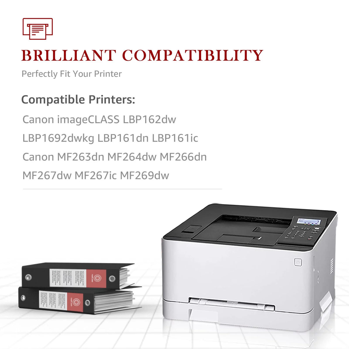 Compatible Toner for Canon 051 Printer, Black, 2-Pack K4875