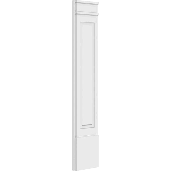 Raised Panel PVC Pilaster with Decorative Capital and Base (Pair) B2696
