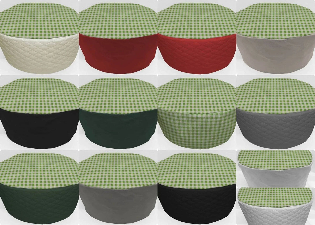 Green & White Checked Slow Cooker Cover C2334