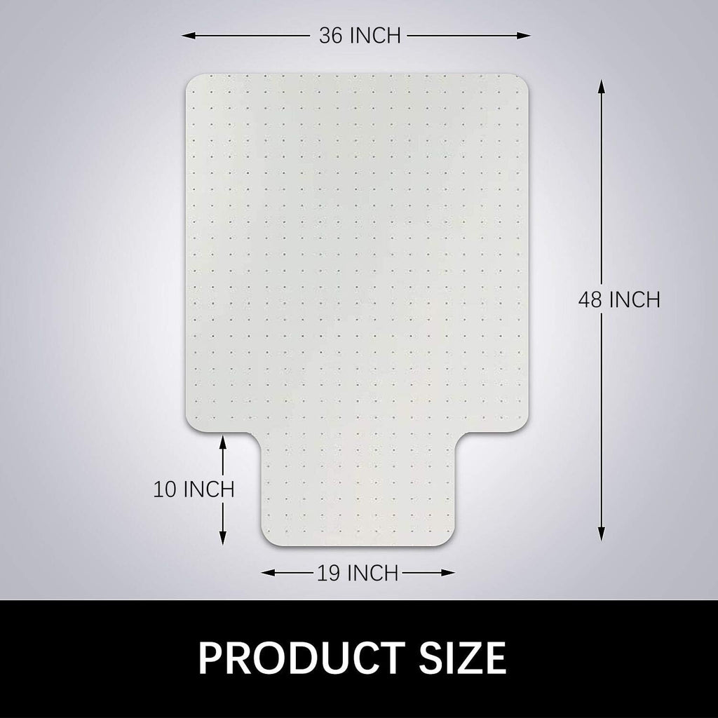Transparent 30 X 48 with Lip Chair Mat for Carpets S89164