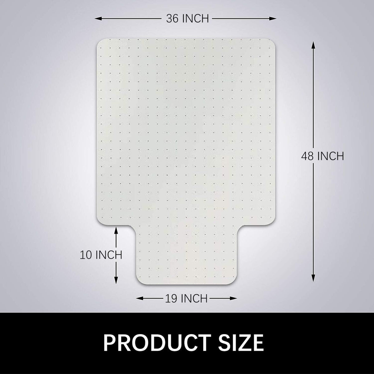Transparent 30 X 48 with Lip Chair Mat for Carpets S89164