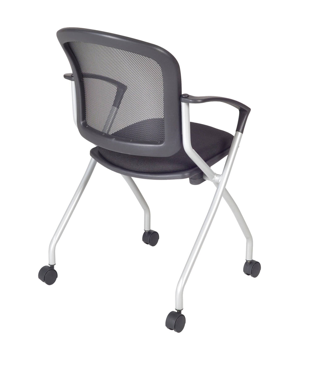 Mocha Walnut Training Table and 2 Nesting Chairs V5906
