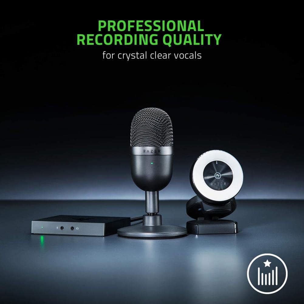 Black USB Streaming Microphone with Supercardioid Pick-Up Pattern H174195