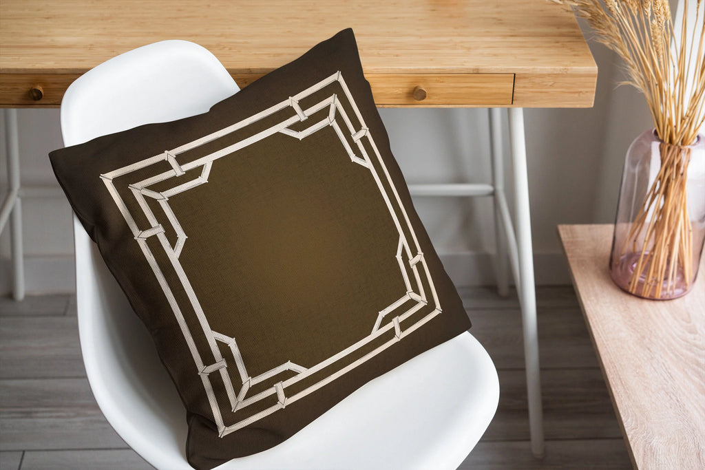 Bamboo Brown Accent Pillow Z9235