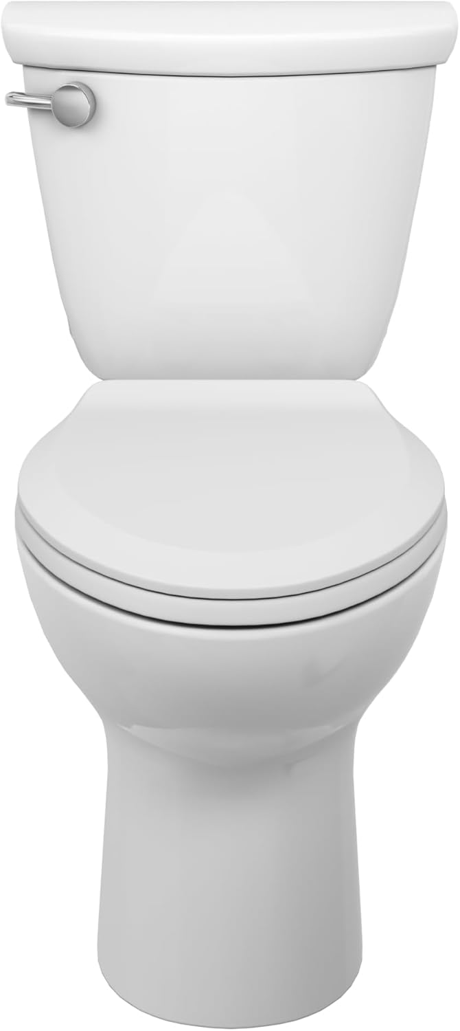 Two-Piece Toilet with Slow-Close Seat, Elongated Front, Chair Height, White, 1.28 gpf G39823