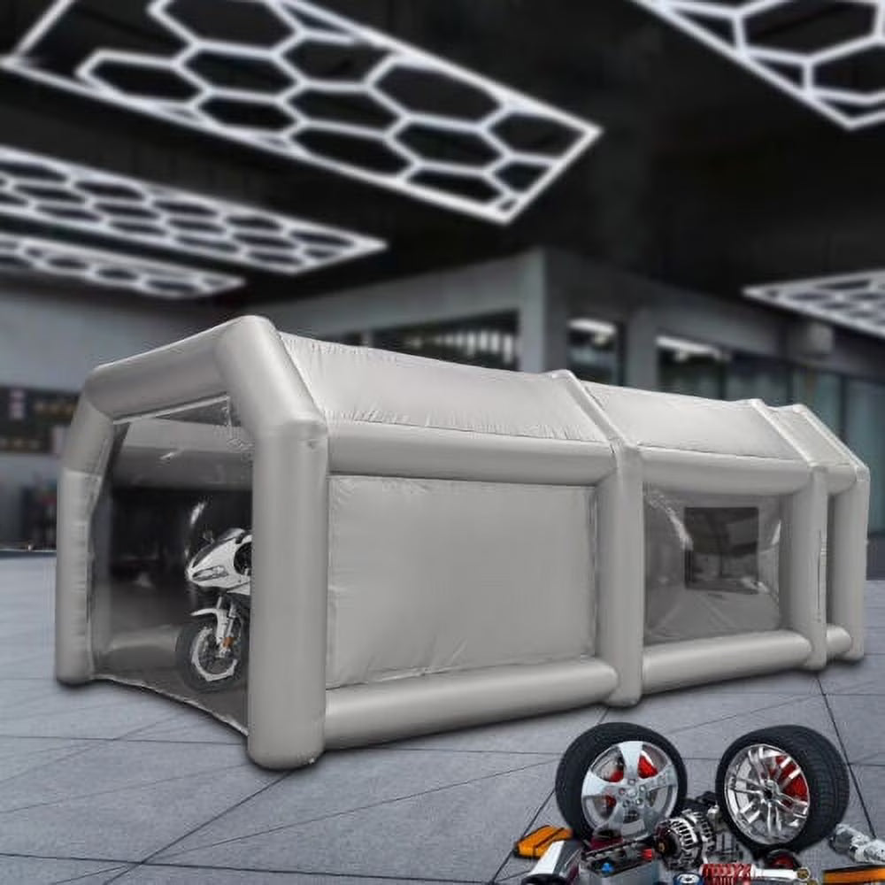 Inflatable Paint Spray Booth Work Tent with Filter System 26*15*10 Ft Q522
