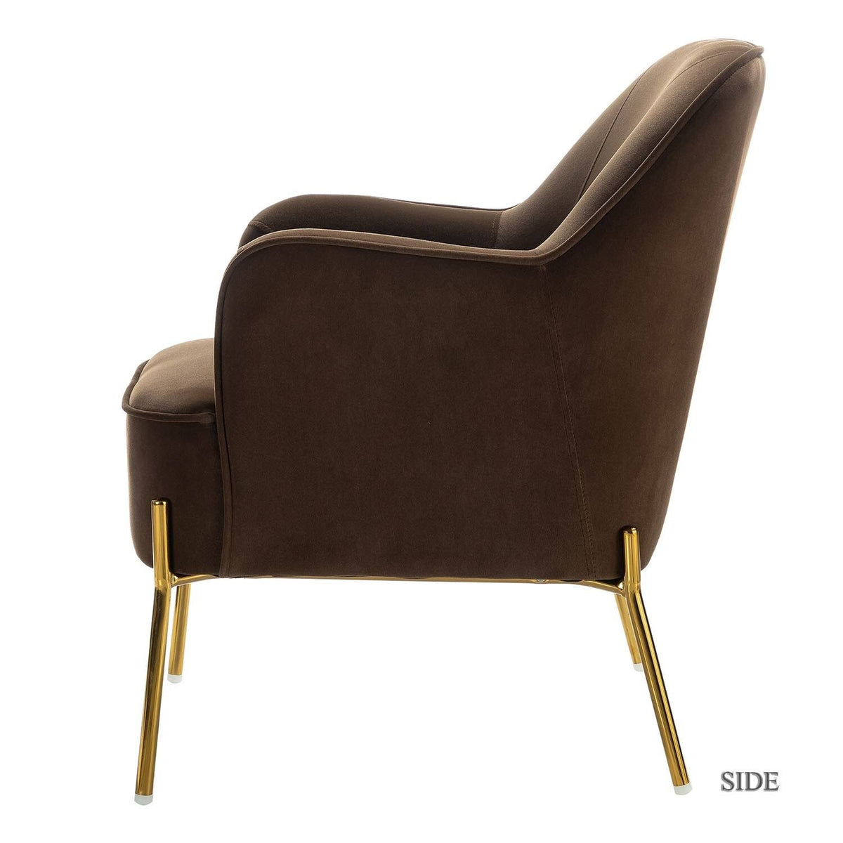 Teal Accent Chair with Gold Legs, Set of 2 J3781