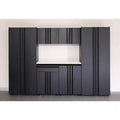 7-Piece Welded Steel Garage Storage System in Black X9064