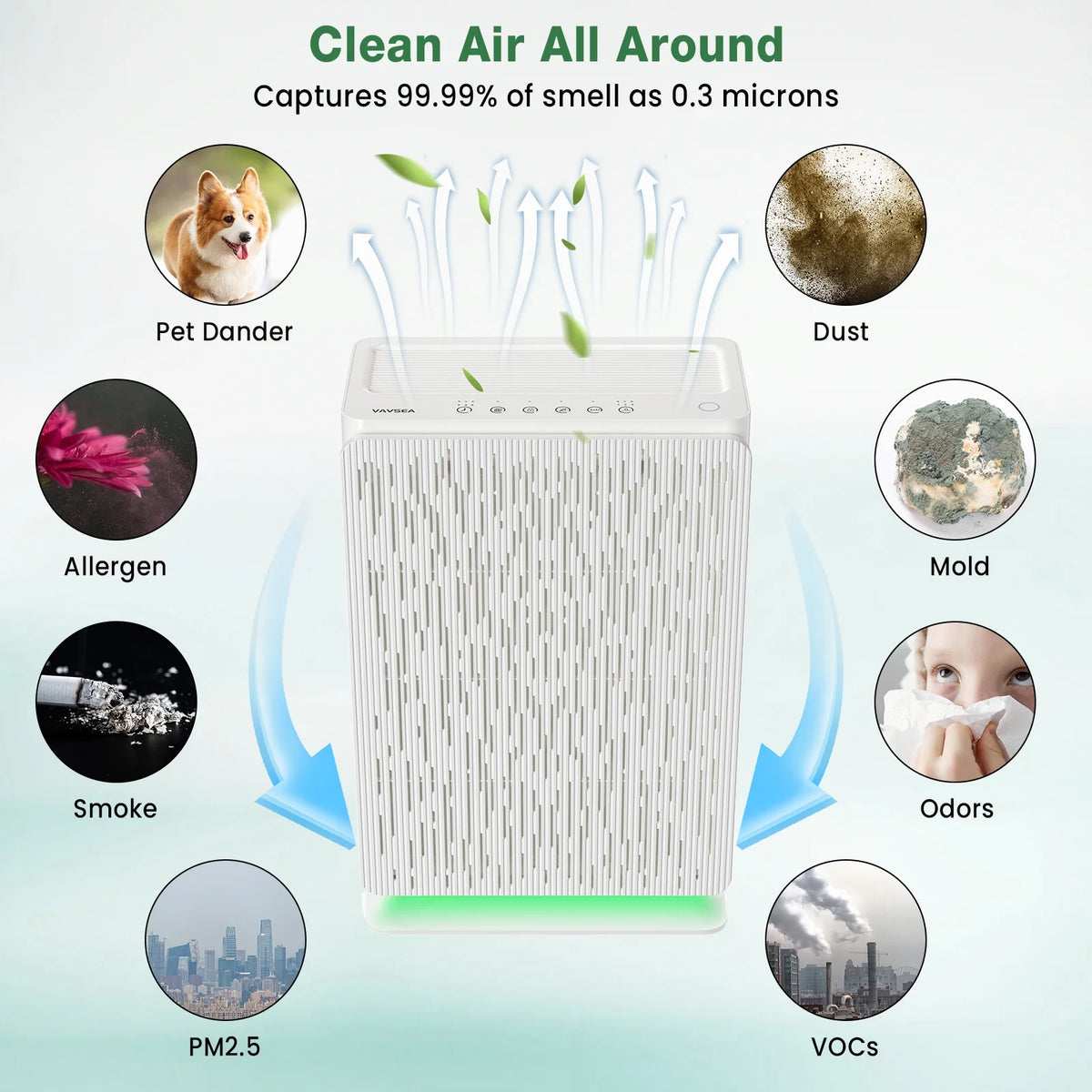 H13 True HEPA Air Purifier for Large Room N782