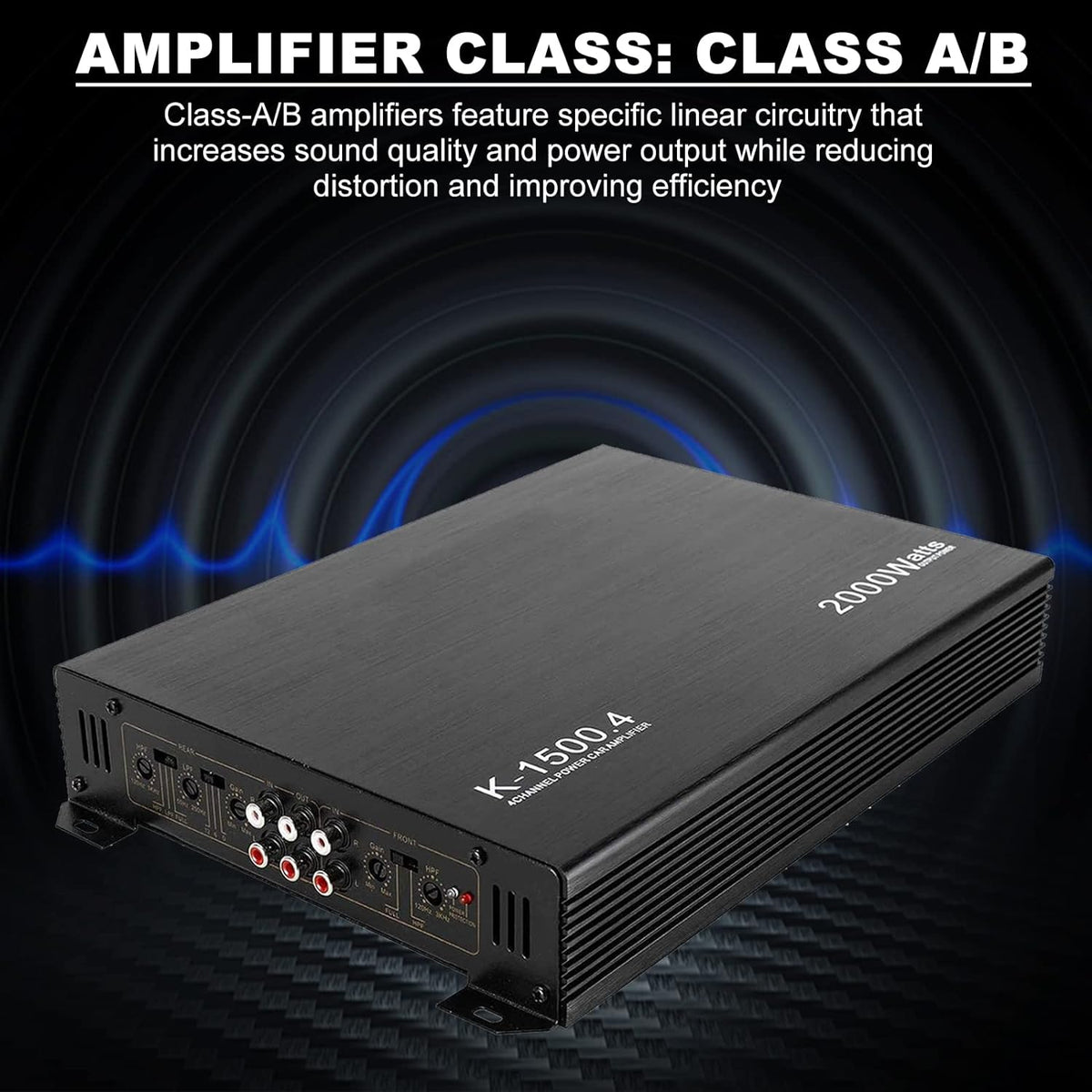 2000W 4 Channel Car Audio Amplifier J6658