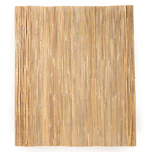Natural Bamboo Slat Screening Privacy Fence Panel Roll (1.2m x 4m) W344112