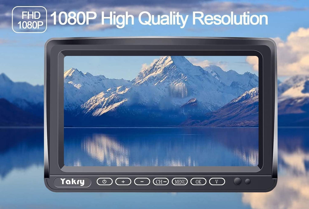 Wireless HD 1080P Backup Camera with 7 Inch Touch Key DVR Monitor F323