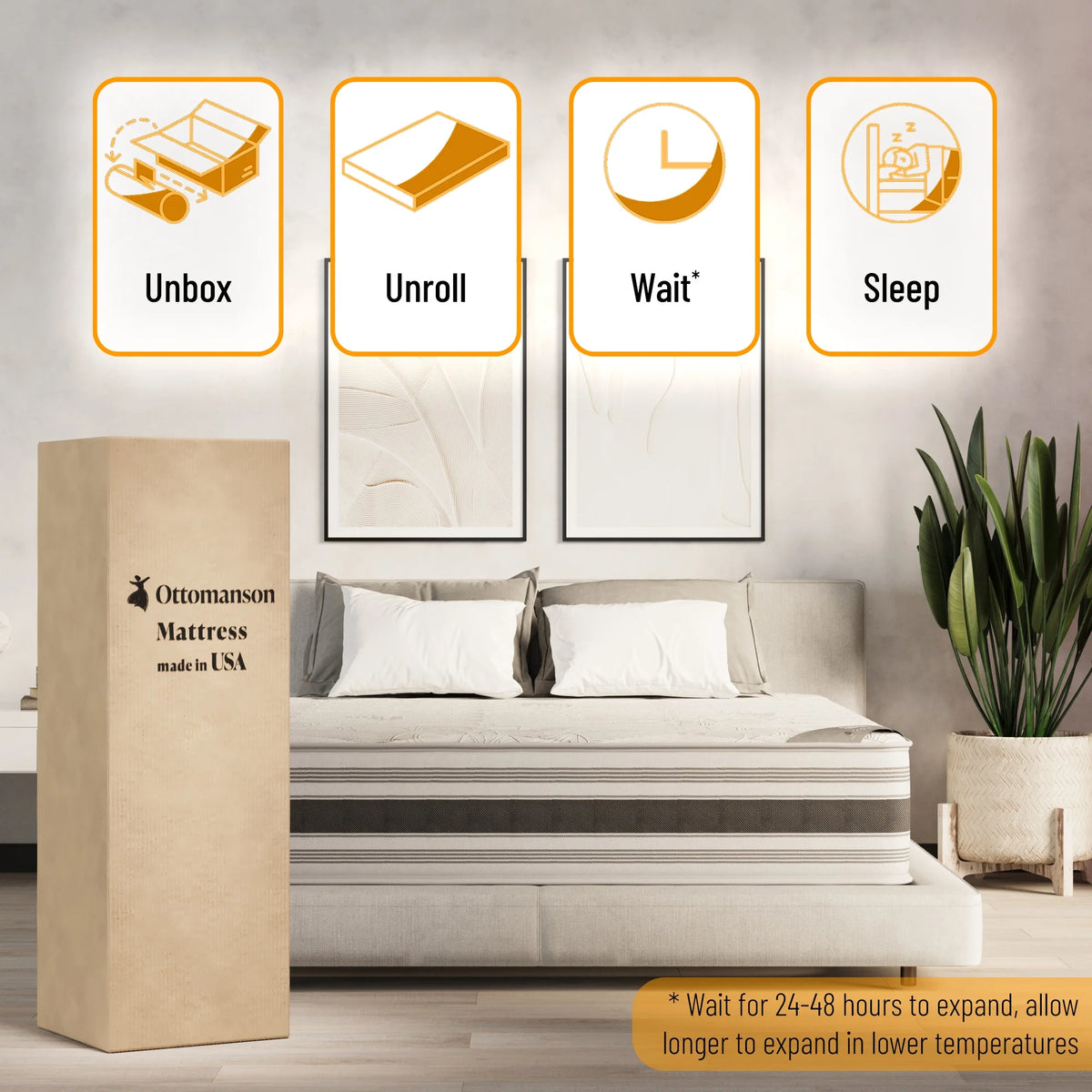 Queen Hybrid Mattress in a Box S250