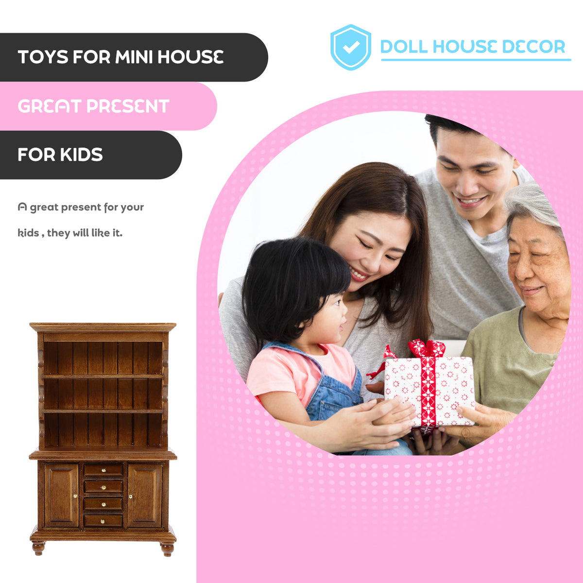 Walnut Color Wood Bookshelf N45441