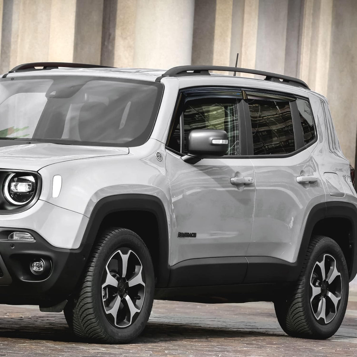4 pcs Dark Smoke Rain Guards for Jeep Renegade 2015-2022 O55776
