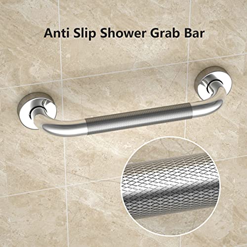 12 Inch Anti Slip Chrome Finish Stainless Steel Bath Grab Bar V90384
