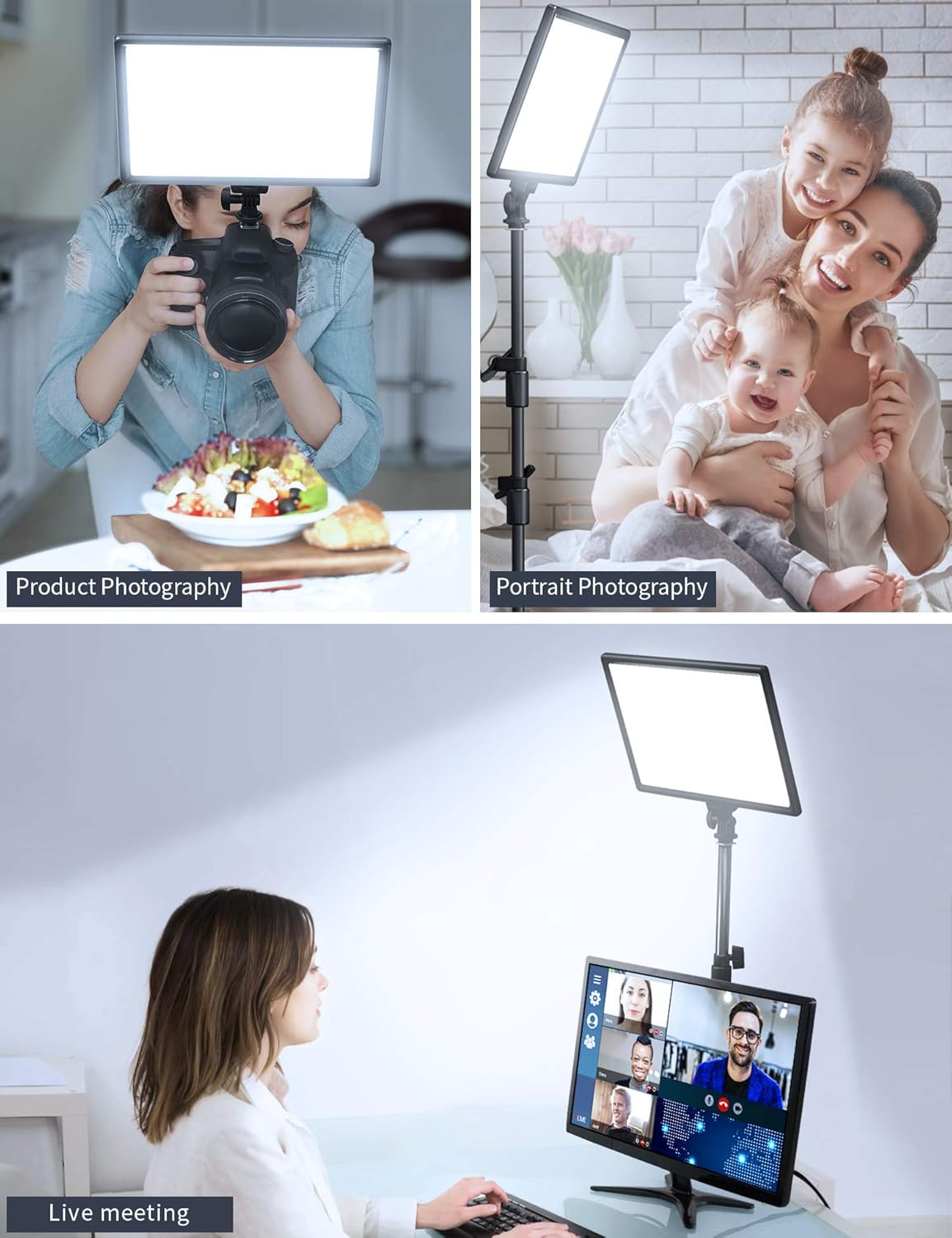 LED Video Soft Light Panel with Adjustable Brightness and Color Temperature J5785