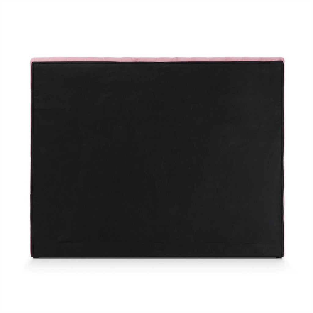 Pink Velvet Upholstered Platform Queen Bed F544742