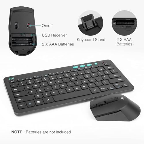 2.4 Gigahertz Ultra-Slim Wireless Keyboard and Mouse Combo (Black) Z23305