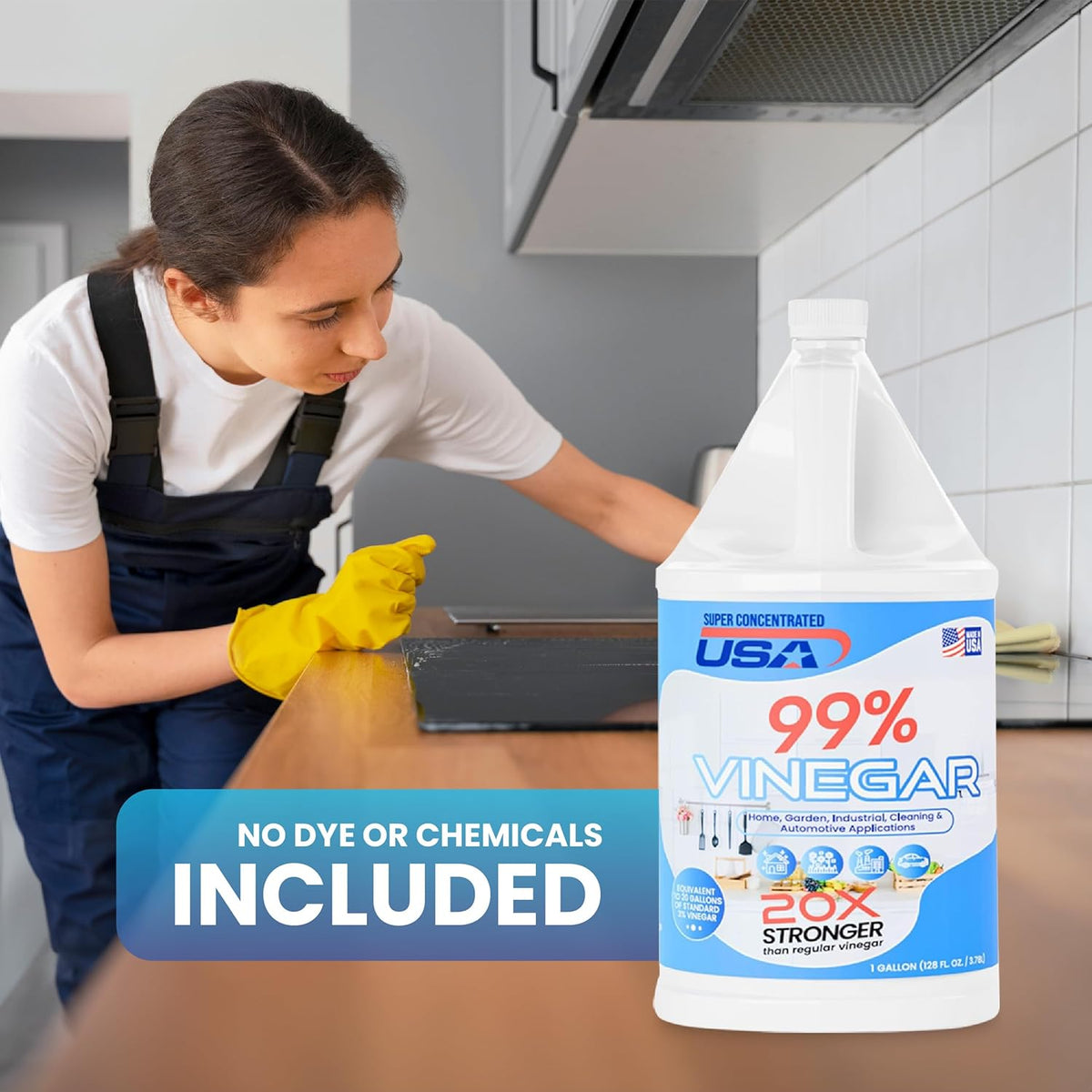 99% Pure Vinegar - 1 Gallon Concentrated Cleaner G409580