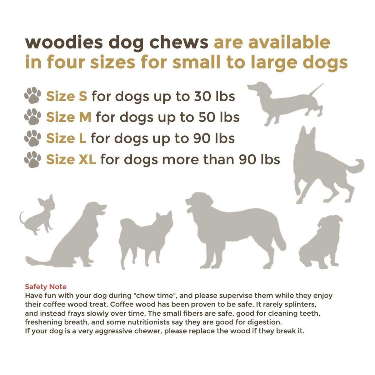 All-Natural Coffee Wood Dog Chew Toys F479729