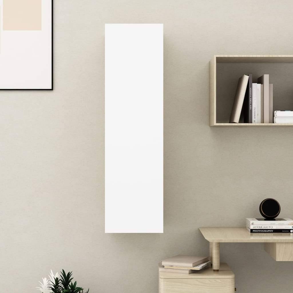 White and Sonoma Oak Chipboard TV Cabinet N62802