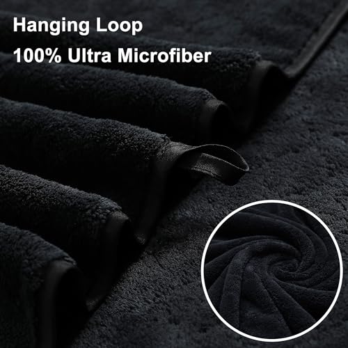 Extra Large Bath Towel Sets of 8, 2 Oversized Bath Towels, 2 Hand Towels, 4 Washcloths, 600GSM Soft Microfiber Quick Dry Highly Absorbent Bath Towels Sheets (Violet) A286594