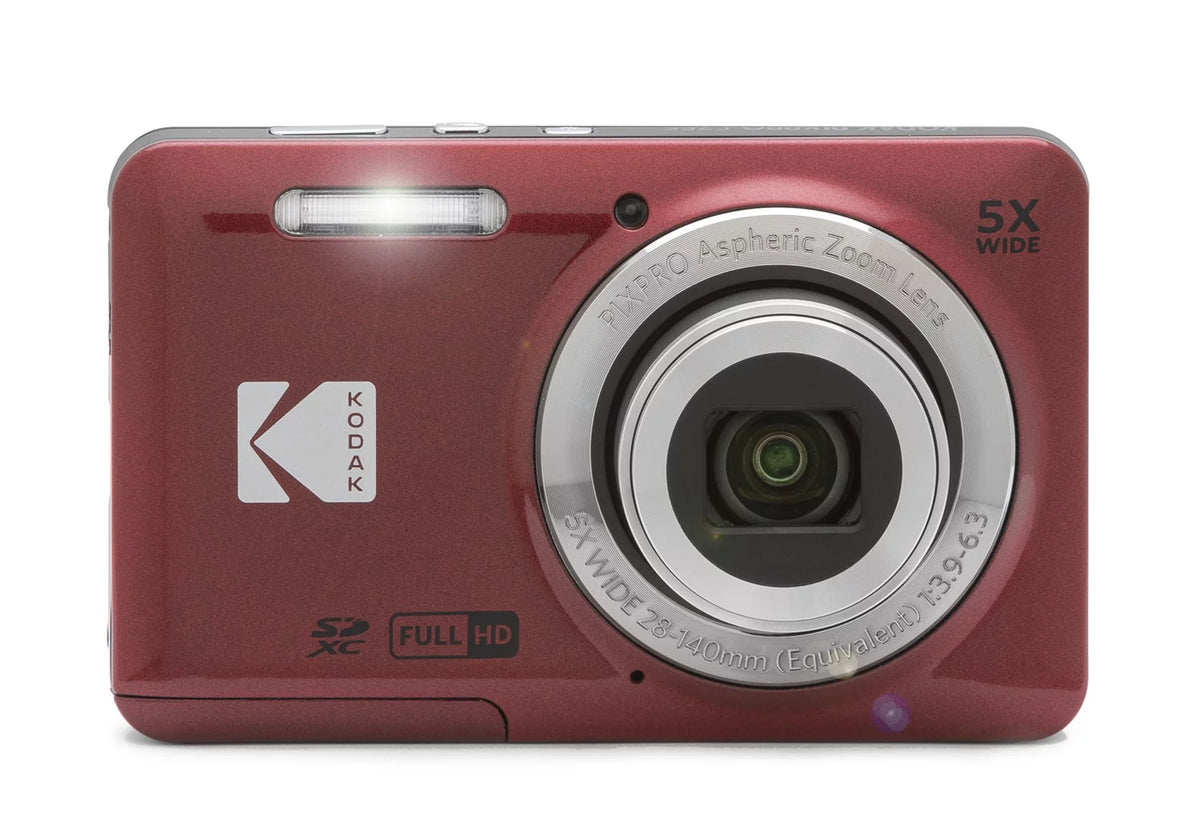 Red Digital Camera with 128GB SDXC Memory Card and Case T8034
