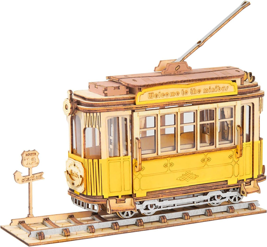 3D Wooden Puzzle Retro Car Model W121343
