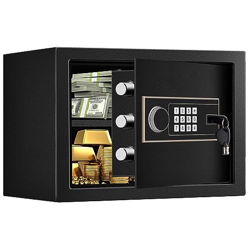 1.0 Cubic Feet Fireproof Waterproof Digital Safe with Keypad Lock and Removable Shelf C308