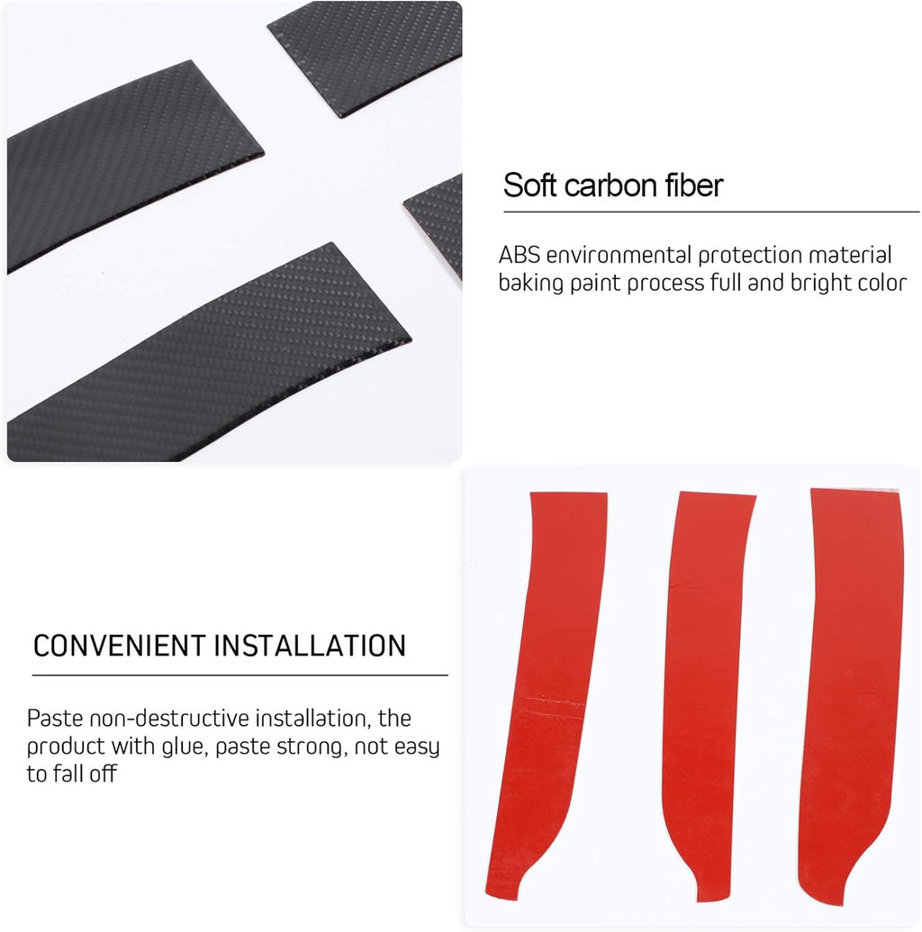 ABS Carbon Fiber Interior Door Handle Trim Cover 4 pcs M3582