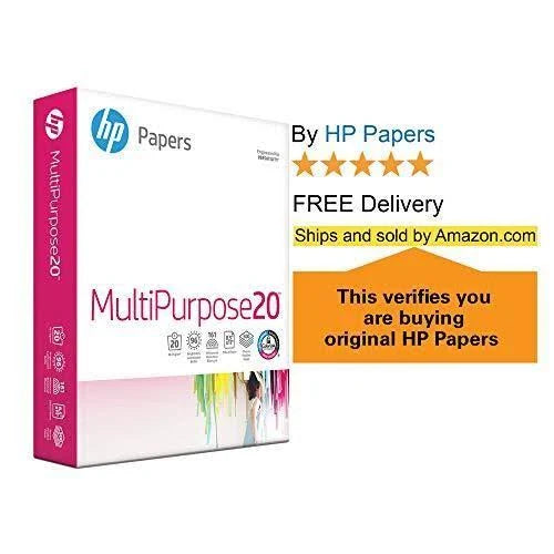 Multipurpose Ultra White 20lb 8.5x11 Letter 96 Bright 2500 Sheets Paper C44296