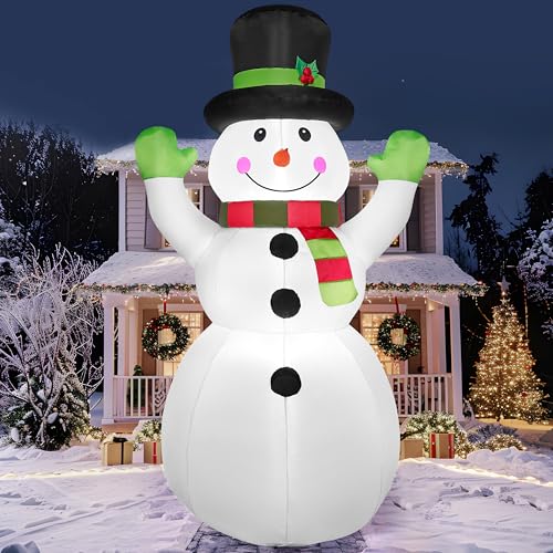 6 FT Tall Christmas Inflatables Snowman with Built-in LEDs E7313