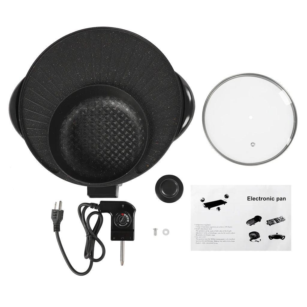 Portable Circular Hotpot Grill Combo Nonstick P814