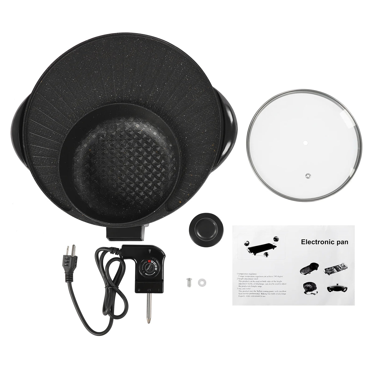 Portable Circular Hotpot Grill Combo Nonstick P814