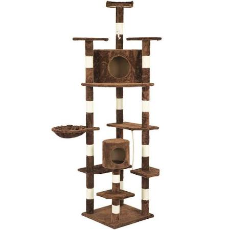 Beige Cat Tree Condo Furniture Scratching Post G49630