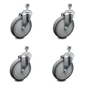 6 inch Thermoplastic Rubber Swivel Caster Set U504