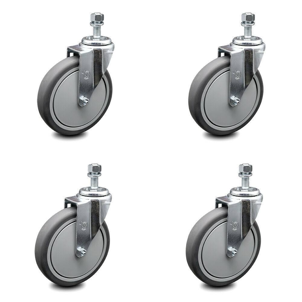 6 inch Thermoplastic Rubber Swivel Caster Set U504