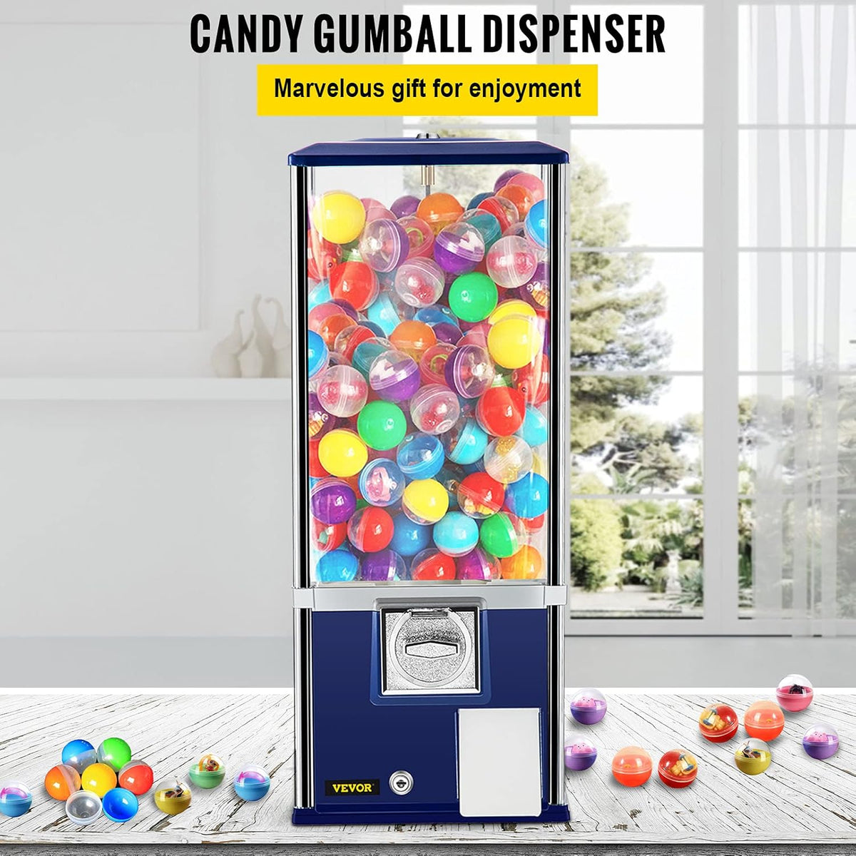 25.2 Height Blue Candy Gumball Vending Machine X2798