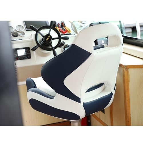 Yellowish-Brown/Black Flip Up Boat Bucket Seat Q825499